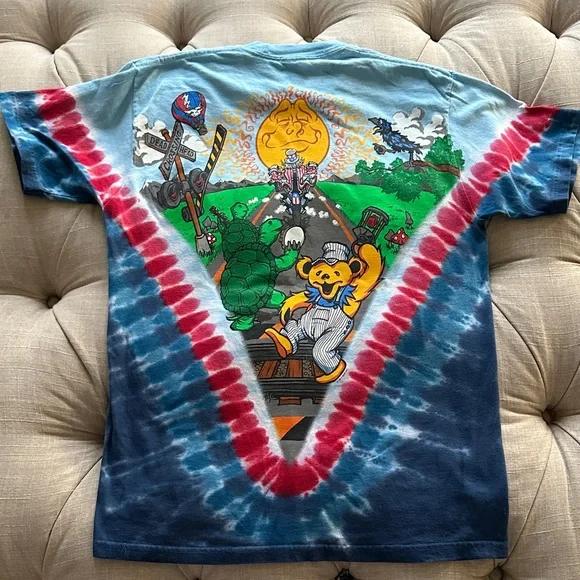 Liquid Blue Patriotic Motorcycle Tie-Dye Tee - Picture 4 of 8